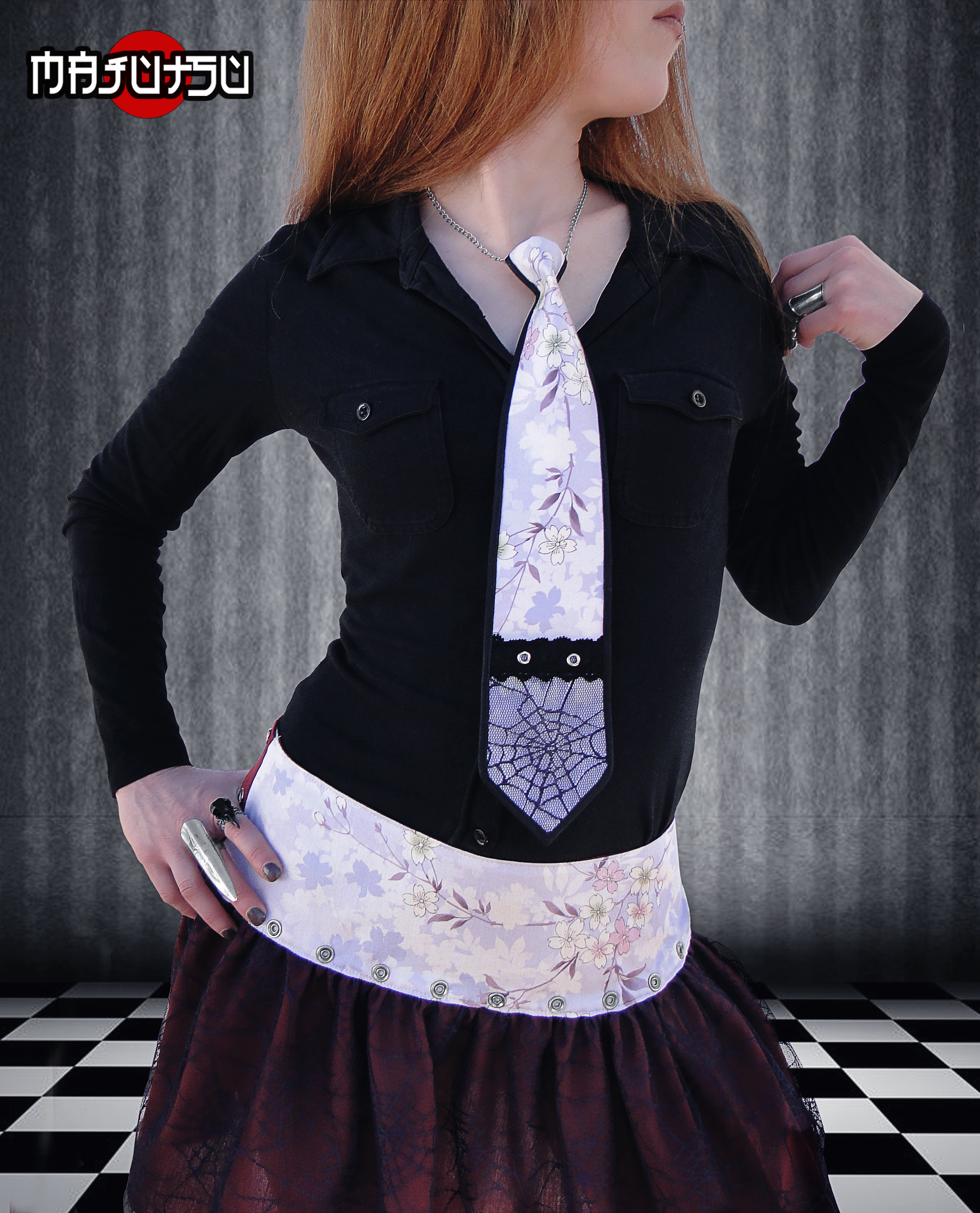 Necktie Japanese Punk Lolita Tie Lilas_Ties & Flies_5.jpg